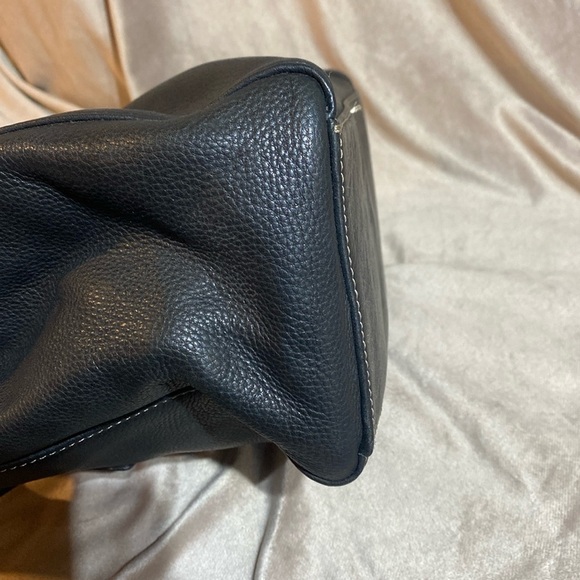 🆕 Fossil Castlehill Satchel Pebble Black Leather Handbag - Picture 6 of 16